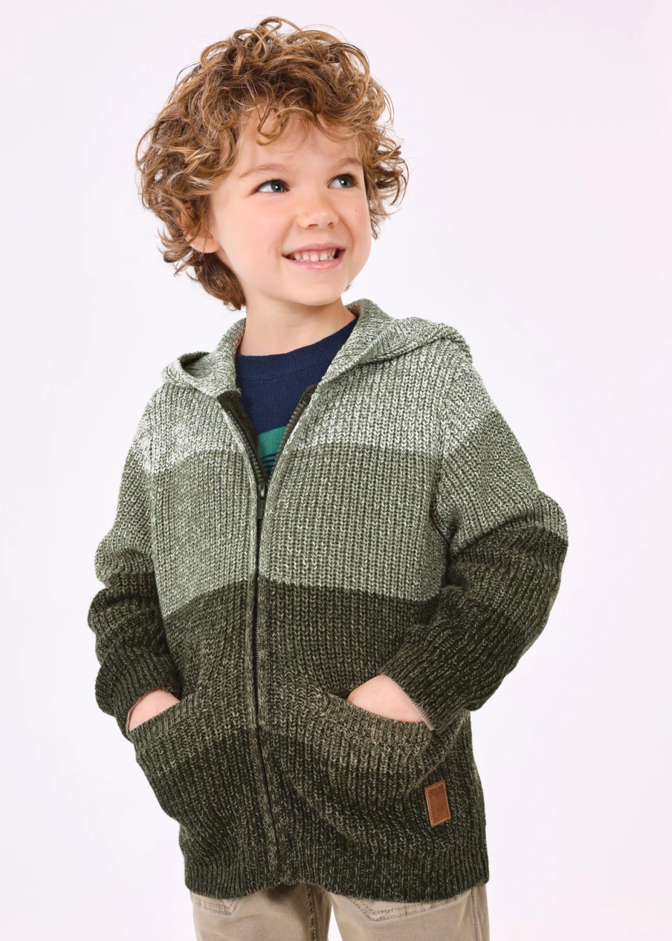 Suéter tricot bloques niño - Imagen 2