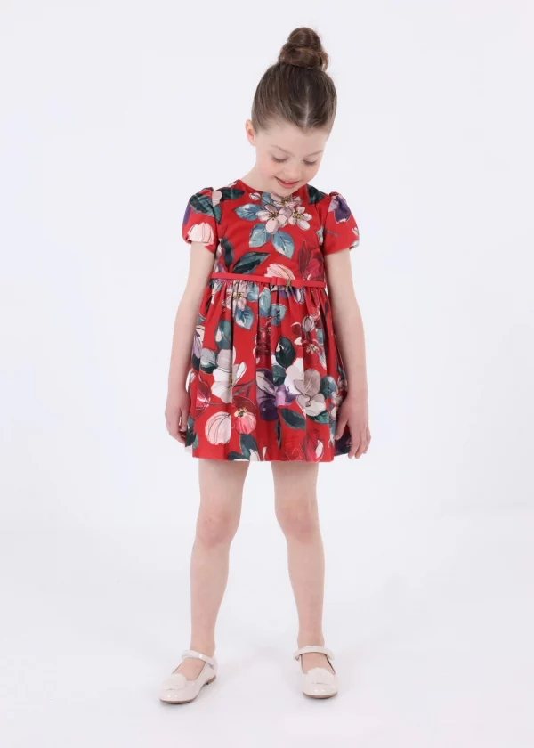 Vestido estampado terciopelo niña