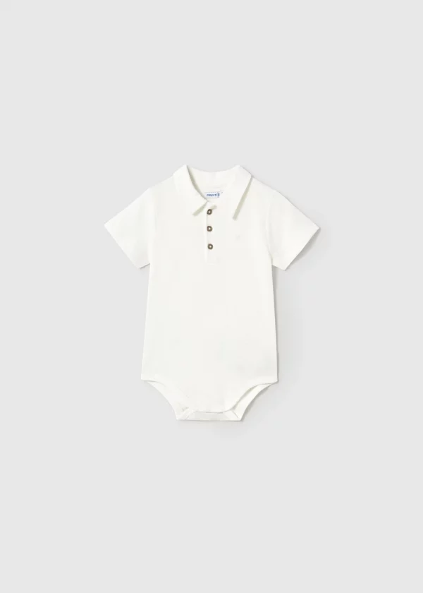 Body cuello polo bebé y Pantalón vestir con lino bebé - Imagen 3