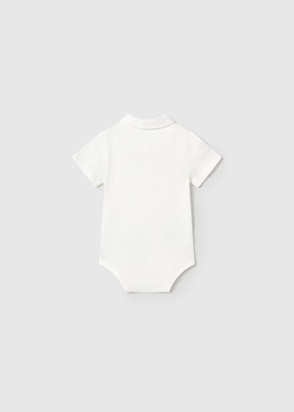 Body cuello polo bebé y Pantalón vestir con lino bebé - Imagen 2