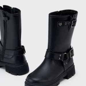 Botín biker alto niña