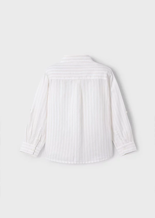 Camisa manga larga con lino con jeans niño - Imagen 6