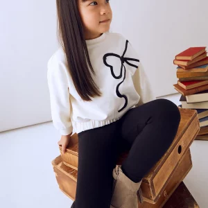 Conjunto legging y sudadera lazo niña
