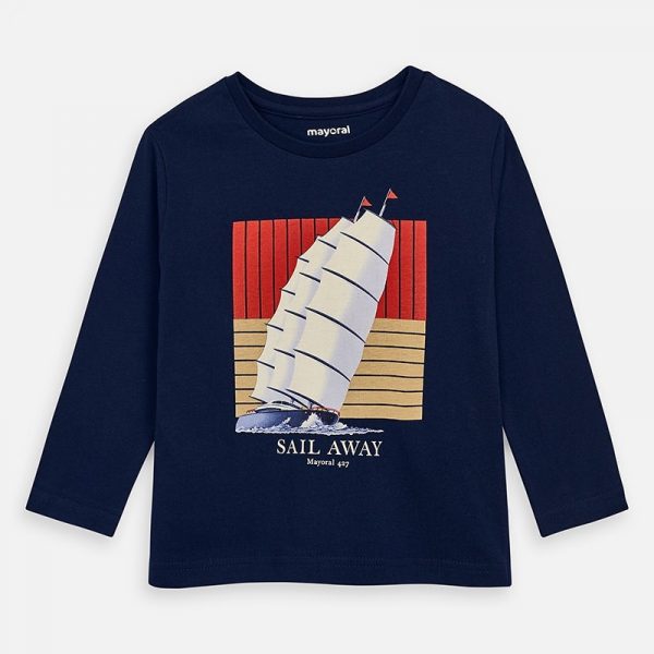 Playera manga larga barcos