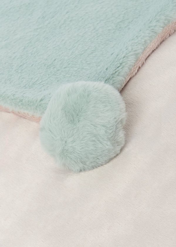 Manta pelo pompones bebé - Imagen 4