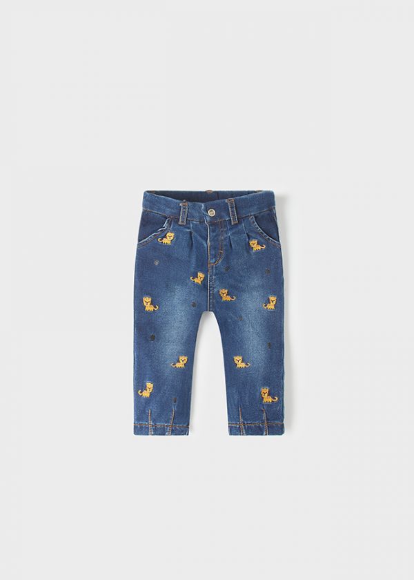 pantalon de mezclilla bordado