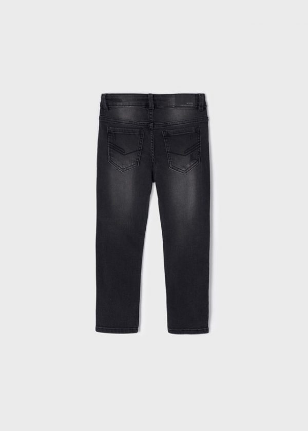 Pantalón de mezclilla straight fit con rotos para niño ECOFRIENDS - Imagen 4