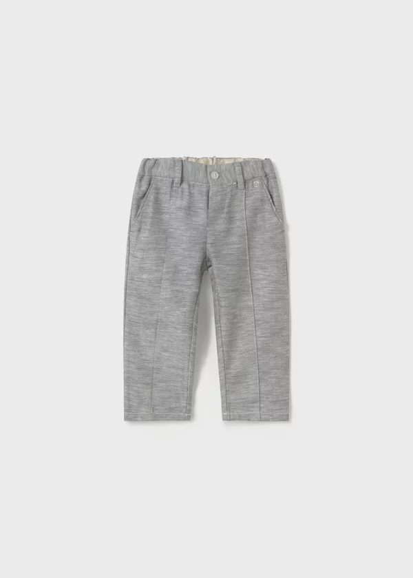 Body cuello polo bebé y Pantalón vestir con lino bebé - Imagen 6
