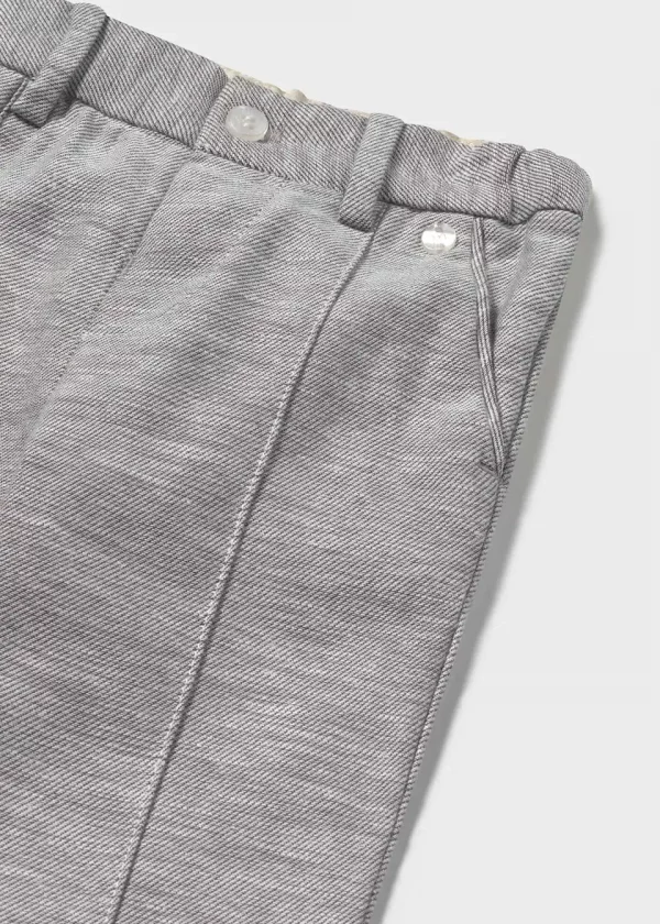 Body cuello polo bebé y Pantalón vestir con lino bebé - Imagen 4
