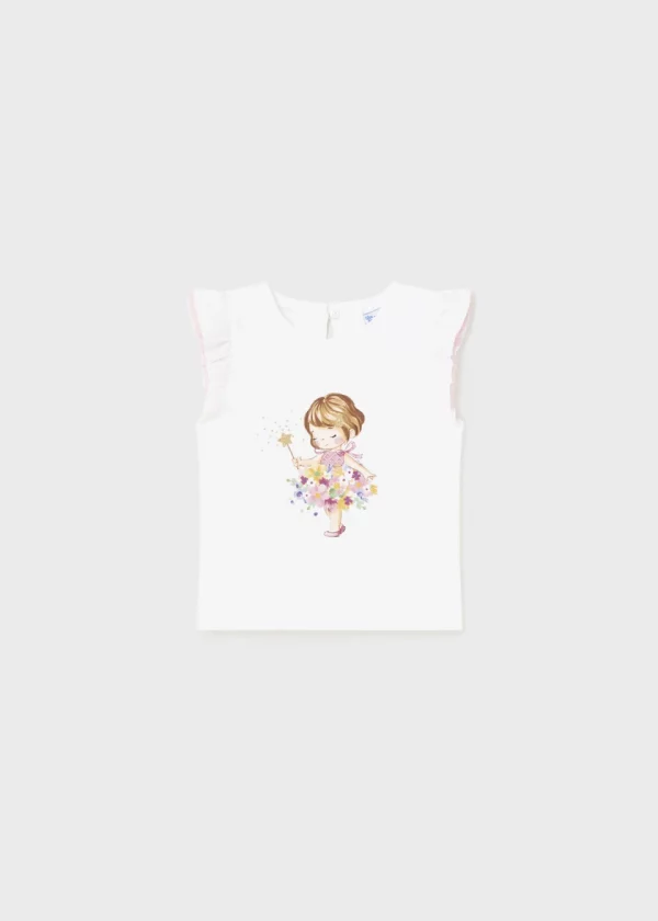 Playera combinada con Falda holanes tul bebé - Imagen 2