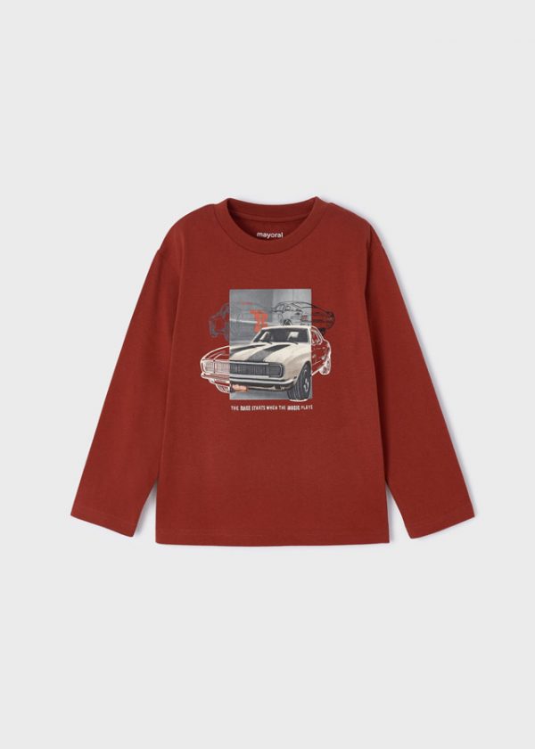 Playera manga larga con gráfica coche para niño ECOFRIENDS - Imagen 2