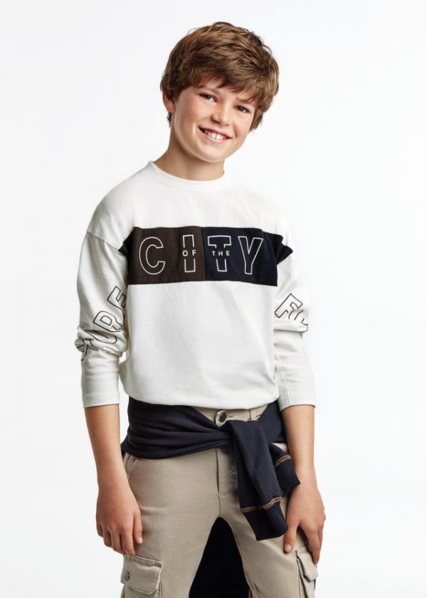 Playera manga larga con grafismo para chico ECOFRIENDS