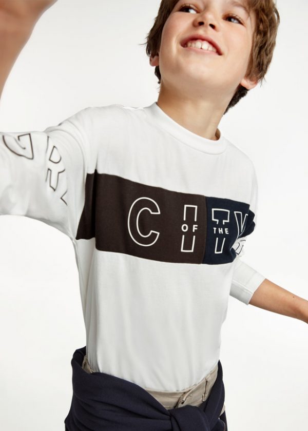 Playera manga larga con grafismo para chico ECOFRIENDS - Imagen 2