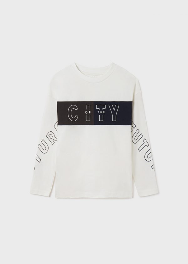 Playera manga larga con grafismo para chico ECOFRIENDS - Imagen 3