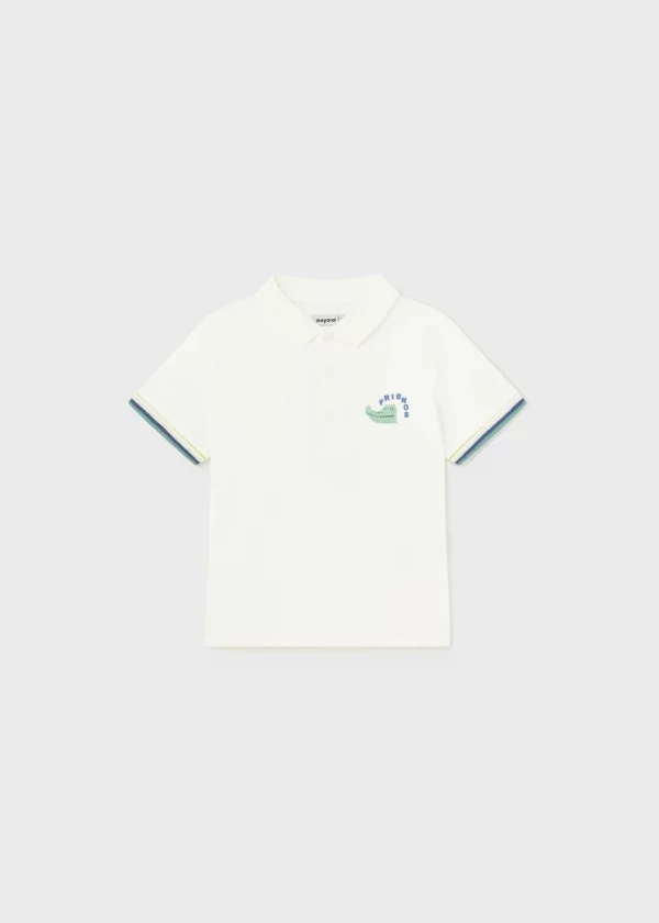 Polo estampado trasero Better Cotton bebé