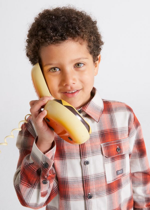 Sobrecamisa de cuadros para niño ECOFRIENDS