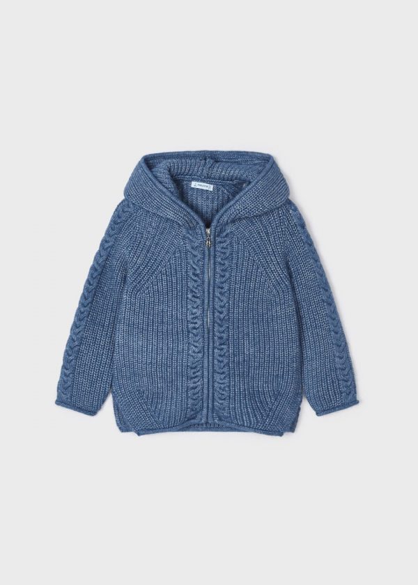 Suéter tricot capucha niña - Imagen 4