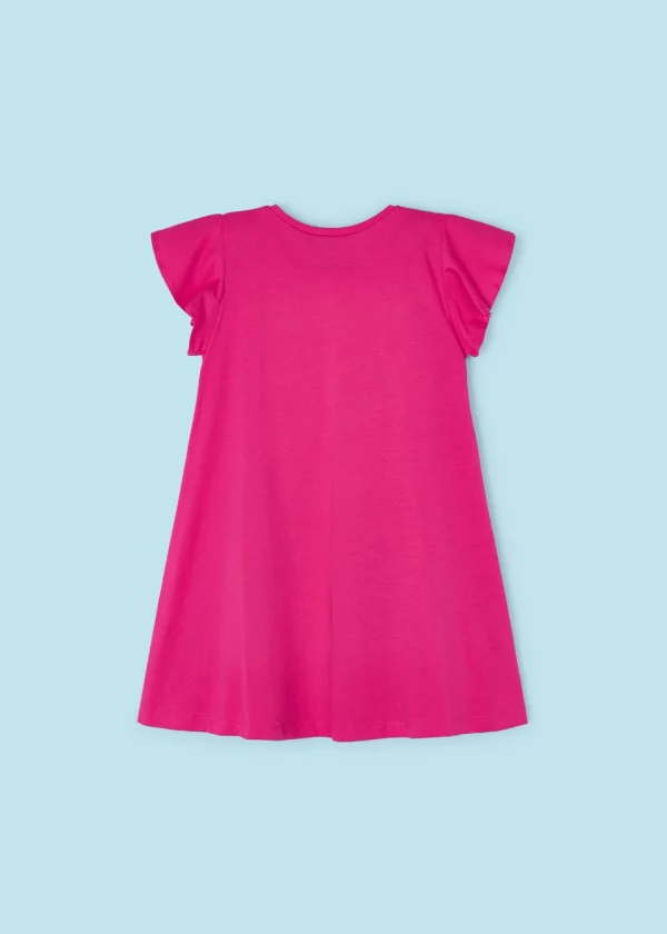 Vestido con bolsa estampado niña - Imagen 3