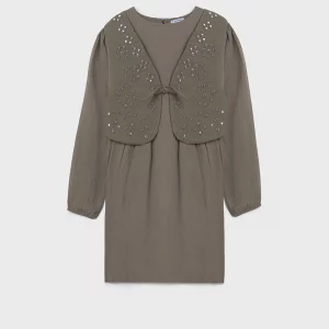 Vestido con chaleco chica