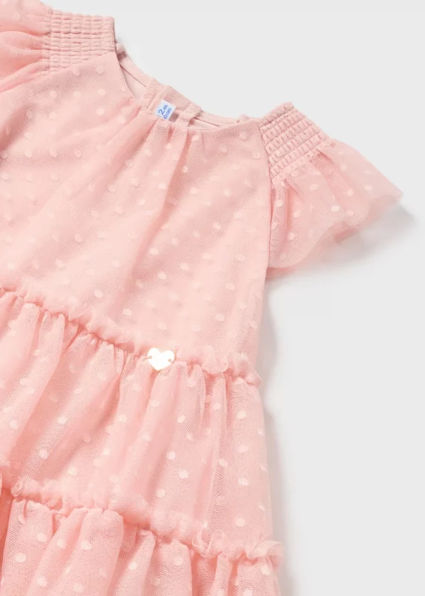 Vestido con diadema tul plumeti bebé - Imagen 3