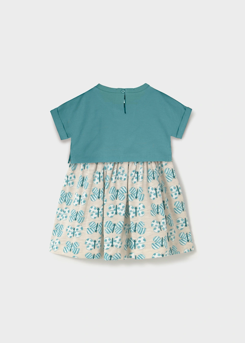 Vestido estampado con top bebé - Imagen 3