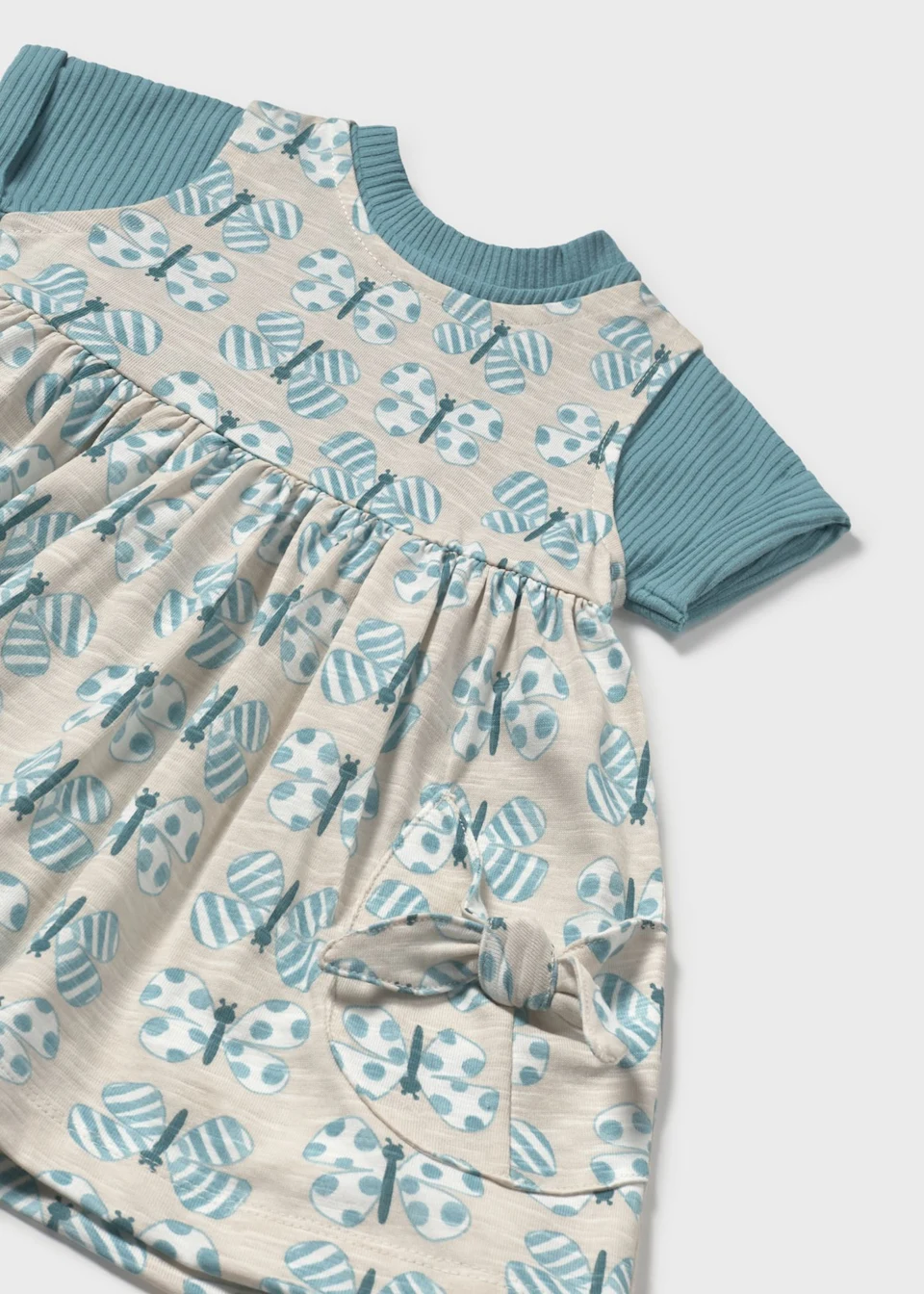 Vestido estampado con top bebé - Imagen 2