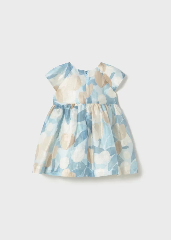 Vestido estampado flores bebé - Imagen 3