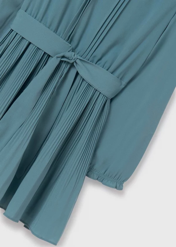 Vestido plisado crepe chica - Imagen 2