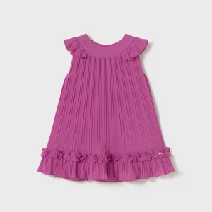 Vestido plisado gasa bebé