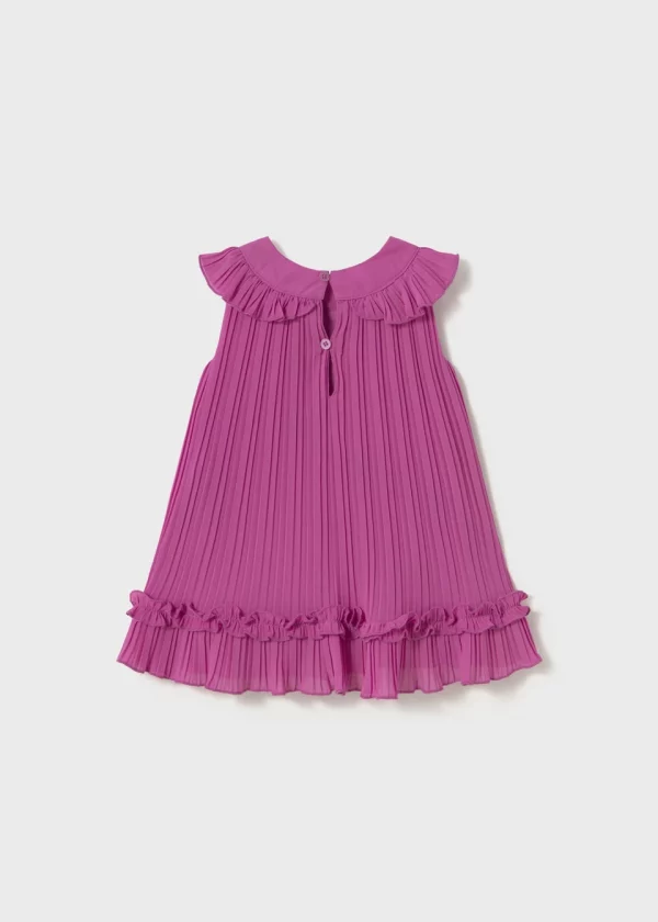 Vestido plisado gasa bebé - Imagen 2