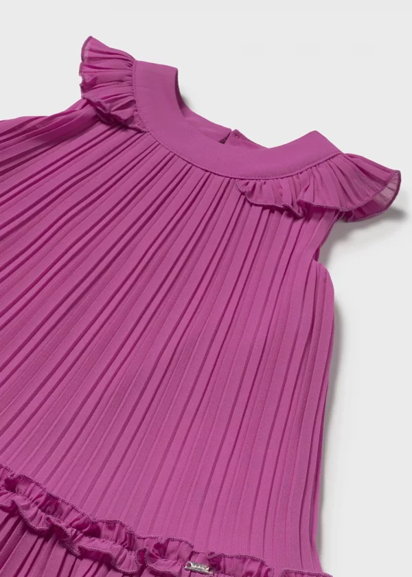 Vestido plisado gasa bebé - Imagen 3