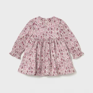 Vestido terciopelo con volantes bebé