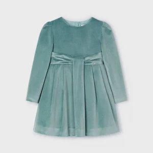 Vestido terciopelo tablas niña
