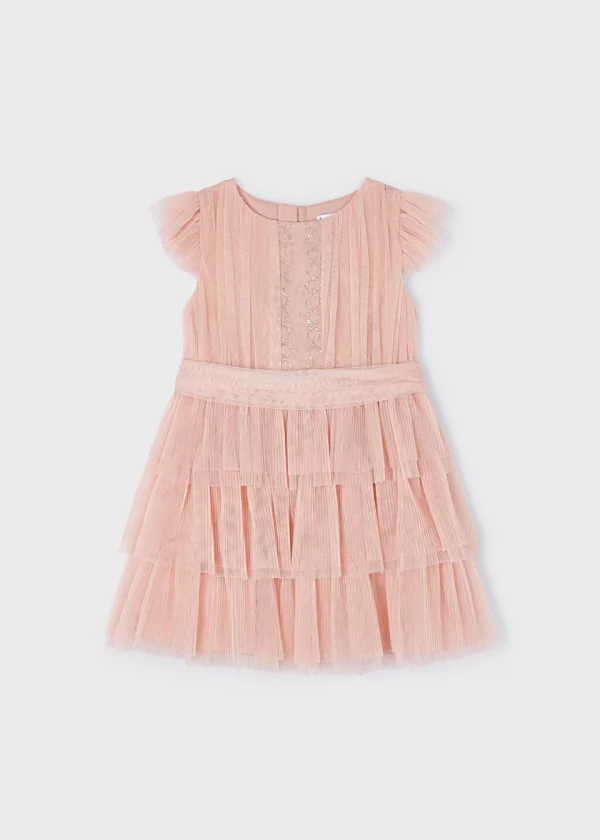 Vestido tul plisado niña - Imagen 2