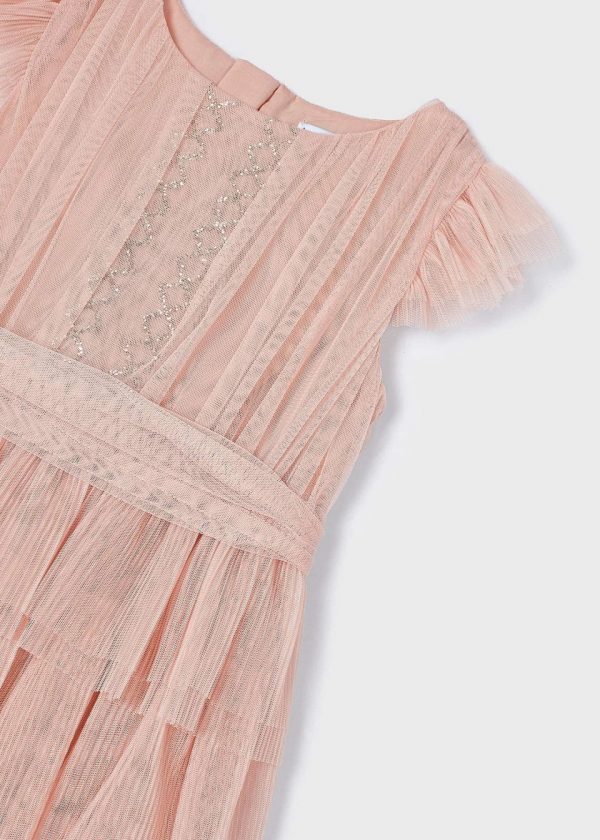 Vestido tul plisado niña - Imagen 4